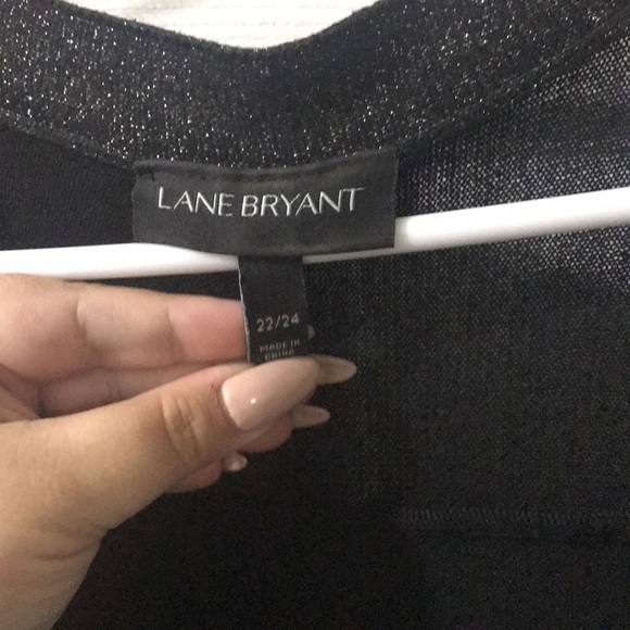 Lane Bryant Long elegant shimmery black sweater plus size 22/24 - Picture 6 of 8